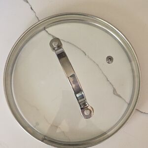 Glass and Silver Cookware Lid